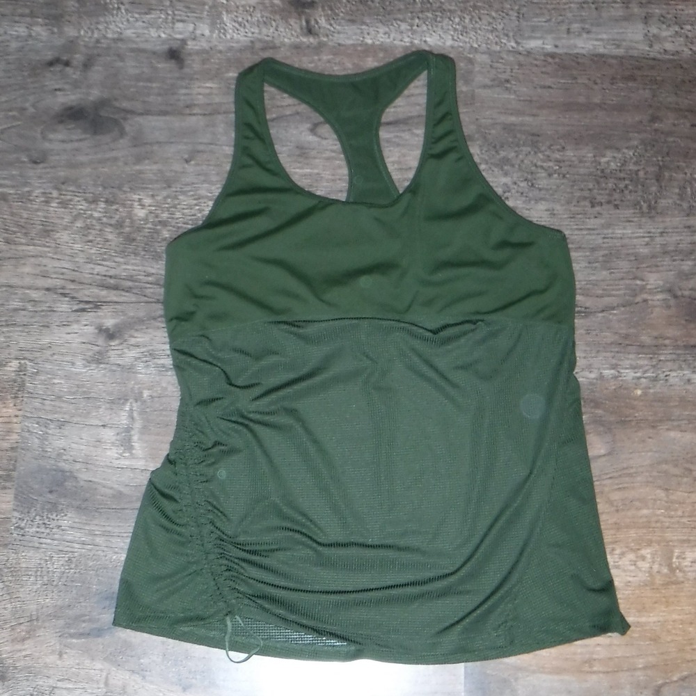 Fabletics Athletic Tank Top Racerback Olive Green Activewear Workout‎ Fitness